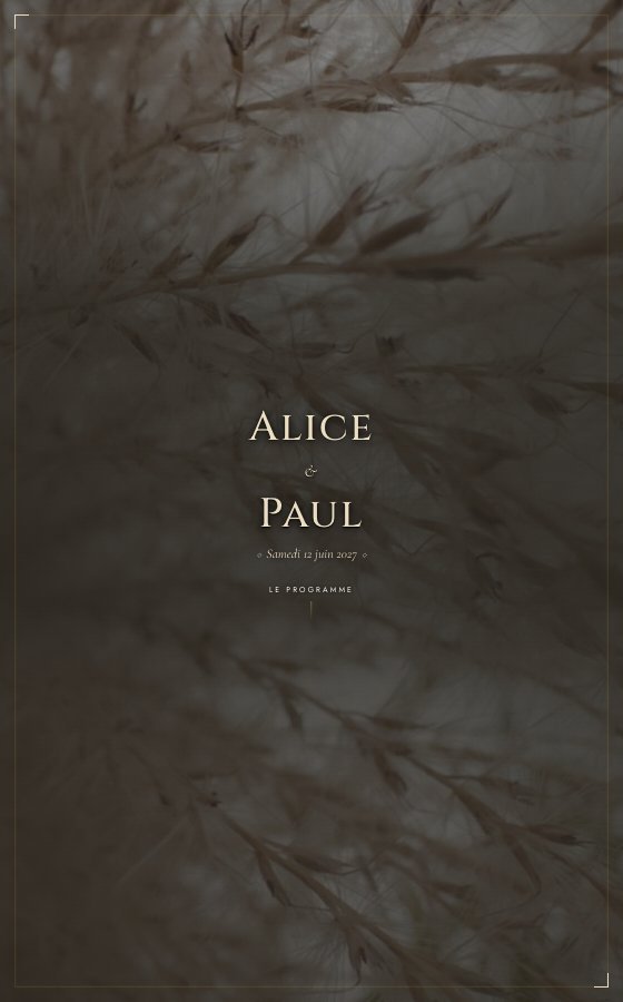 电子婚礼请柬 Albatre，Minimal Chic 系列