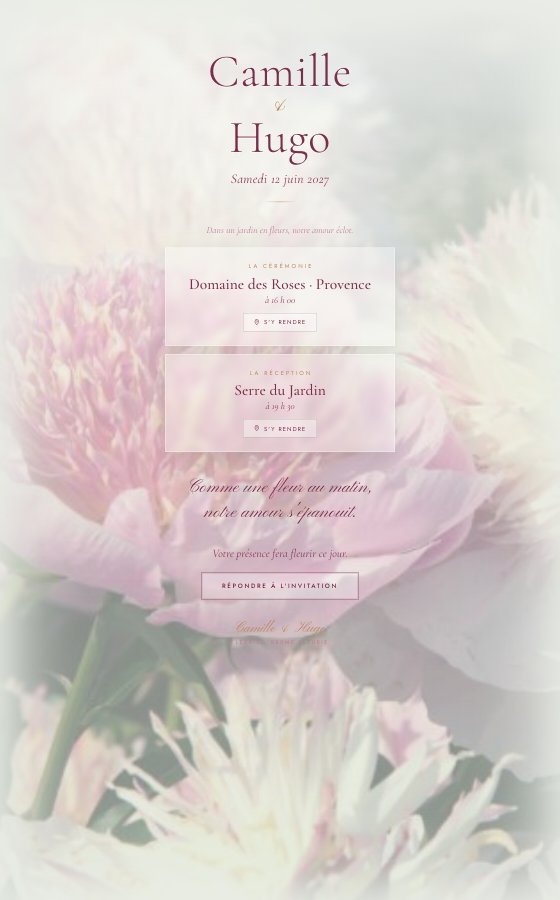 电子婚礼请柬 Brume Fleurie,Fleurie 系列