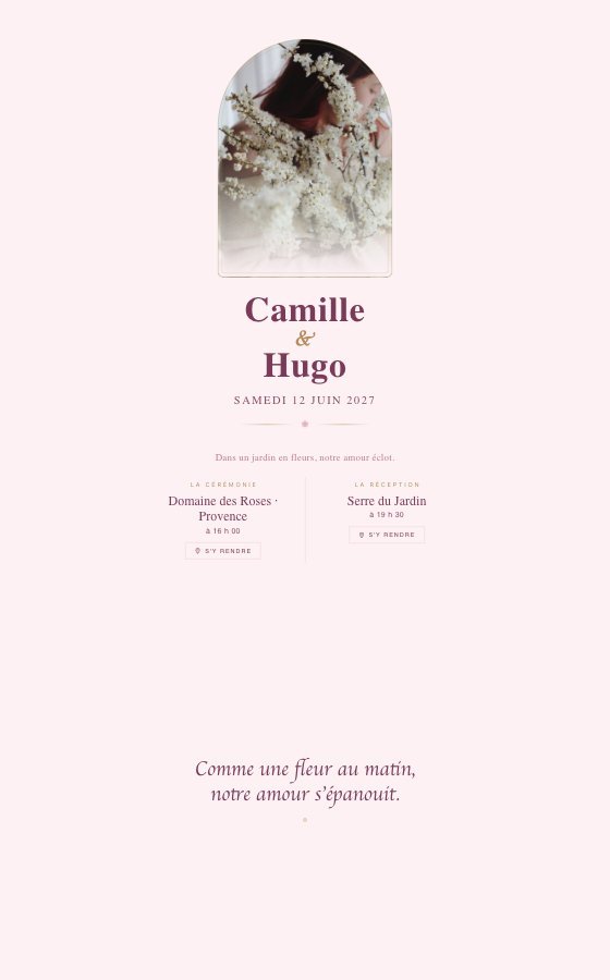 电子婚礼请柬 Cerisier,Fleurie 系列