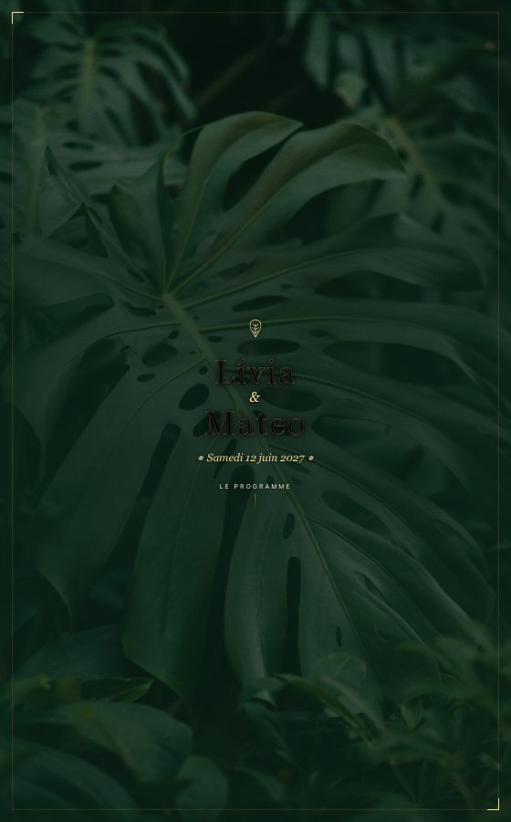 电子婚礼请柬 Frangipanier，Rio Tropical 系列