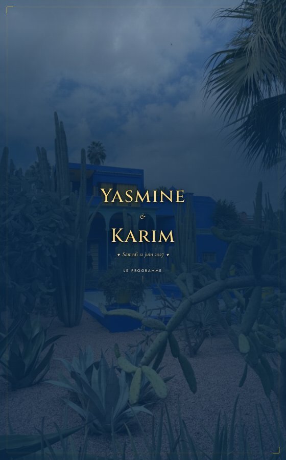 电子婚礼请柬 Jardin Majorelle，Marrakech 系列