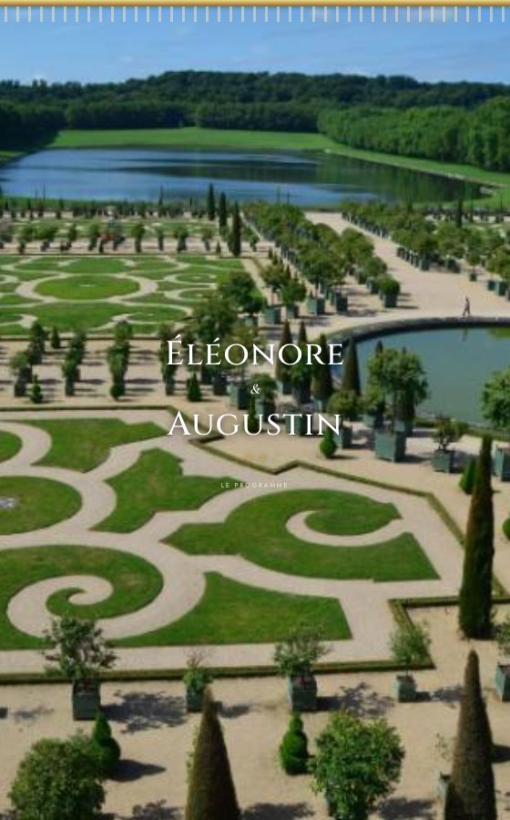 电子婚礼请柬 La Balustrade，Jardin Impérial 系列
