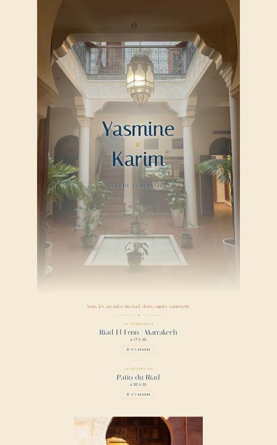 电子婚礼请柬 Le Voile De Soie，Marrakech 系列