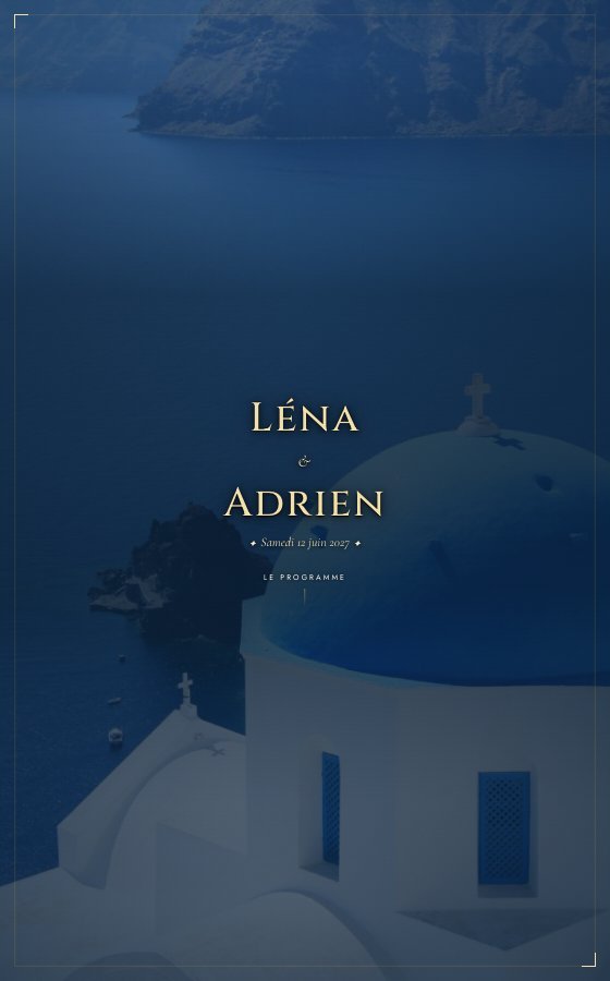 电子婚礼请柬 Les Cyclades，Méditerranéen 系列