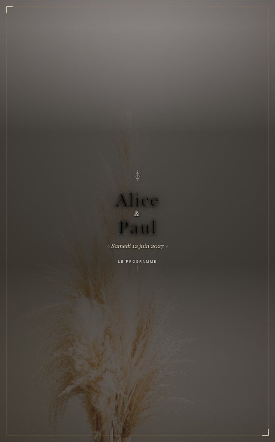 电子婚礼请柬 Ligne Pure，Minimal Chic 系列