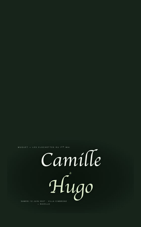 电子婚礼请柬 Muguet,Fleurie 系列