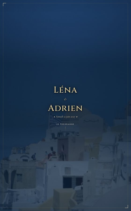 电子婚礼请柬 Mykonos，Méditerranéen 系列