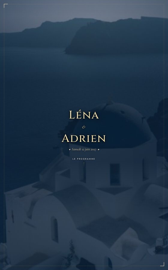 电子婚礼请柬 Port Bleu，Méditerranéen 系列