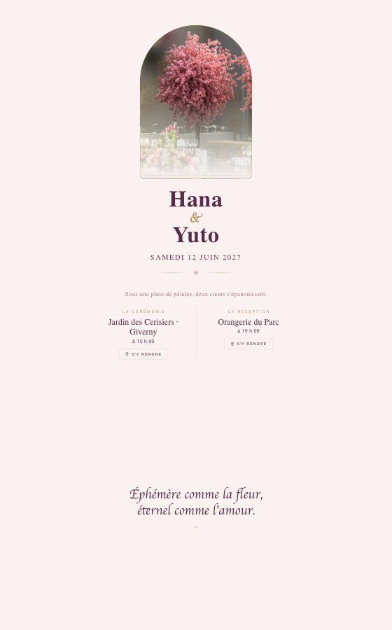 电子婚礼请柬 Sakura,Cherry Blossom 系列