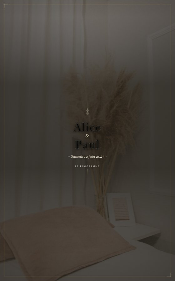 电子婚礼请柬 Souffle Beige，Minimal Chic 系列