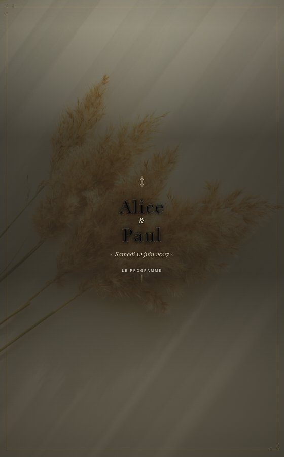 电子婚礼请柬 Terre Neutre，Minimal Chic 系列