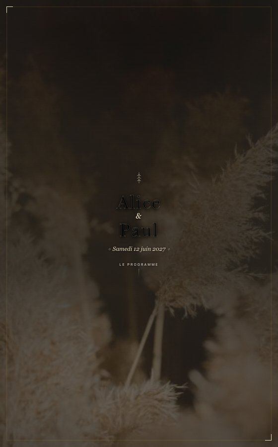 电子婚礼请柬 Tons De Terre，Minimal Chic 系列
